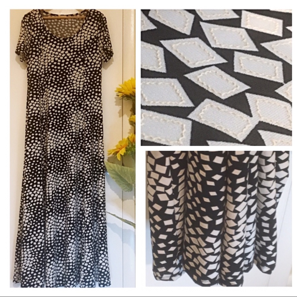 EUC Short Sleeve Dress Mid Length Black & White